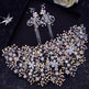Luxury and Elegant Bridal Flower Rhinestone Headband Fashion Accessories set - EX-STOCK Canada