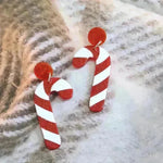 Sweet Christmas Tree Earrings With Rhinestones New Fashion Christmas Acrylic Earrings Women's Jewelry - EX-STOCK CANADA
