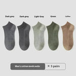 Cotton Anti-Pilling Ankle socks absorbing Invisible Tight Mesh Boat Socks - EX-STOCK CANADA