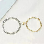 Magnetic Couple Bracelet Suit Cuban Link Chain - EX-STOCK CANADA