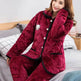 Plus Velvet Coral Winter Outfit Can Be Worn Outside Winter and Autumn pajamas and Sleepwear Loungewear - EX-STOCK Canada