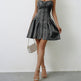 Chic Personality Street Splicing Sling Denim Mini Dress - EX-STOCK CANADA