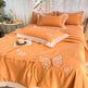 Korean Ice Silk Summer Quilt Four-piece Set Embroidery Lace Air Conditioning Cool Feeling Thin Duvet EX-STOCK Canada 