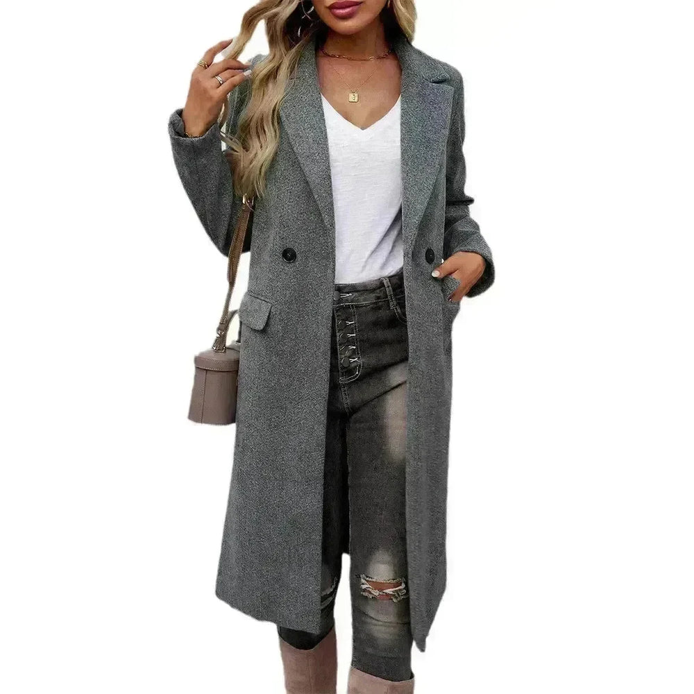 Winter Classy Lapel Trench Coat for women - EX-STOCK CANADA