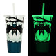 720ml Plastic Sippy Cup Halloween Luminous Straw Cup - EX-STOCK Canada