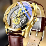 Men Watch Skeleton Automatic Quartz Watch Gold Skeleton Vintage Man Watch Mens Watches Top Brand Luxury - EX-STOCK Canada
