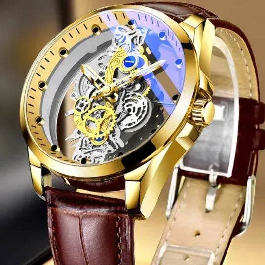Men Watch Skeleton Automatic Quartz Watch Gold Skeleton Vintage Man Watch Mens Watches Top Brand Luxury - EX-STOCK Canada