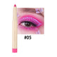 Pink eyeliner pencil with a close-up of an eye wearing pink makeup and flowers.