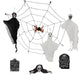 Outdoor Halloween Decorations 8-Piece Set, Hanging Ghosts Decor And Cobweb And Gravestone With Lighted Up Eyes, Scary Swinging Ghost Flying For Yard Patio Lawn Garden - EX-STOCK Canada
