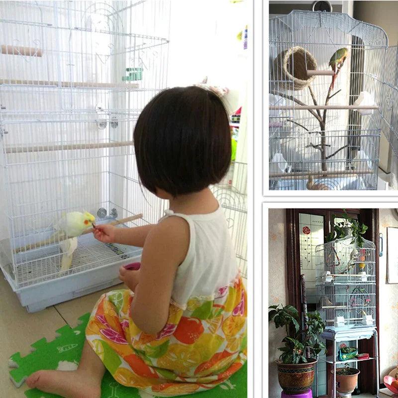 Cage à oiseaux portable pour perroquet avec fil d'exposition pour animauxEX-STOCK Canada 
