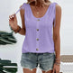 Casual summer U-neck Vest Women Shoulder With Bow Tie Summer blouse top - EX-STOCK CANADA