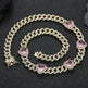 Cuban Link Chain Peach Heart Women's Necklace - EX-STOCK CANADA