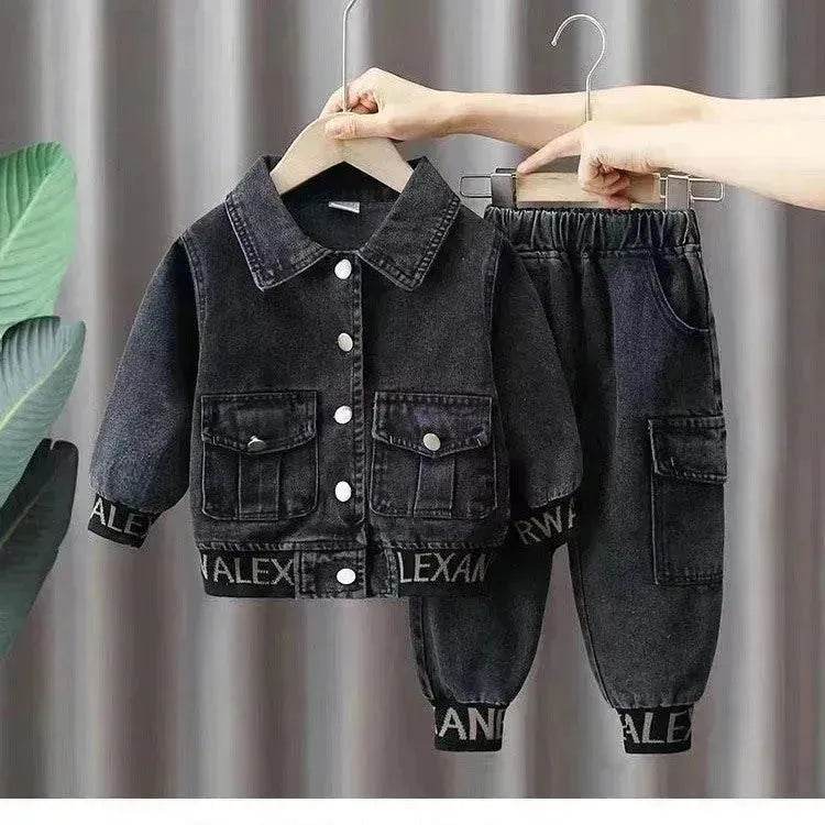Neutral Unisex Denim Suit Spring Clothes Western Style Denim Two piece for boys and girls - EX-STOCK Canada