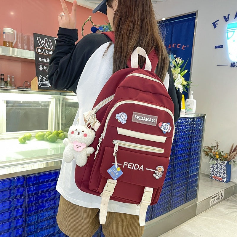 Elegant Mori Leisure Backpack Large Capacity Early High School Student Schoolbag EX-STOCK
