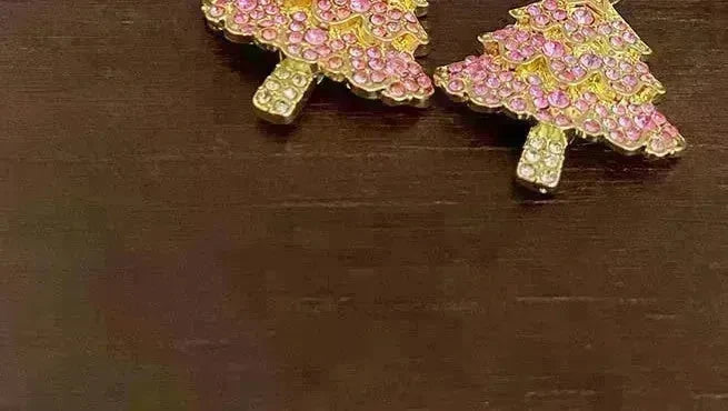 Micro-inlaid Christmas Tree Earrings Female Design Fashion - EX-STOCK CANADA