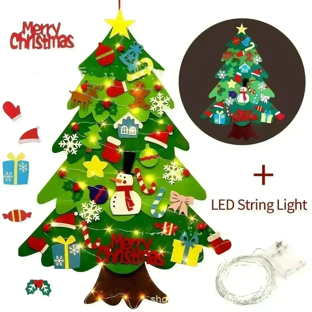 Children's DIY felt Christmas tree with lights - EX-STOCK CANADA