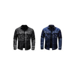 Fashion Plaid Denim Long-sleeved mens denim shirt Slim fit Jeans Shirt for men Denim top for men - EX-STOCK Canada