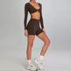 European And American High-intensity Sports Suit Outdoor Running Nude Feel Workout Clothes Slimming High Waist - EX-STOCK CANADA
