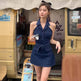 Mini Sleeveless Sheath Denim jeans halter neck Dress - EX-STOCK Canada