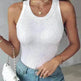 Cotton Round Neck Vest Top Summer Casual Solid Color Bottom Sleeveless Tank Top  For Women - EX-STOCK CANADA