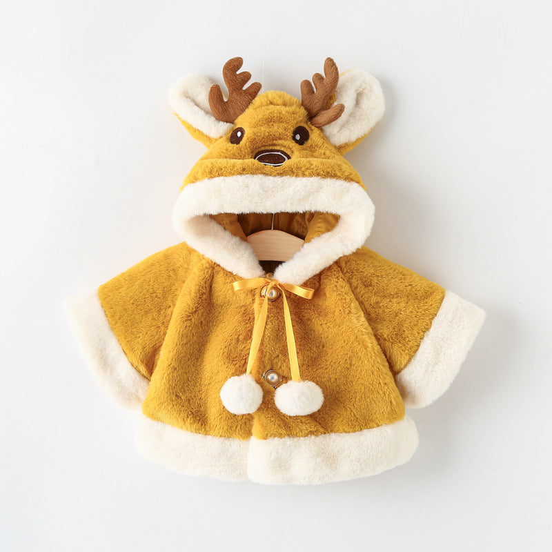 Winter New Thickened Fleece Girls' Cape | EX-STOCK product gallery photo 1