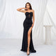 Elegant strapless Slit Long Sequin dress Formal Evening dress - EX-STOCK CANADA