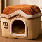 Foldable Dog House Pet Cat Bed Winter Dog Villa Sleep Kennel Removable Nest Warm Enclosed Cave Sofa Pets Supplies - EX-STOCK Canada