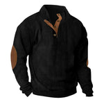 Corduroy Casual Stand Collar Long-sleeved Sweater men - EX-STOCK CANADA