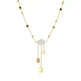 White Shell Cloud Star Moon Long Fringe Water Drop Fashion Necklace - EX-STOCK CANADA