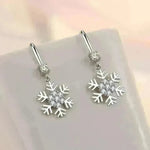 Temperament Snowflake Earrings With Rhinestones Fashion Personalized Christmas Earrings For Women Jewelry - EX-STOCK CANADA