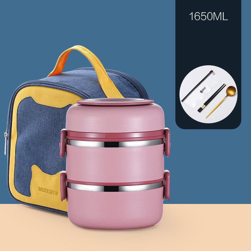 304 Stainless Steel Insulated Barrel Multi-layer Lunch Box EX-STOCK