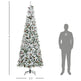 9-foot Pencil Snow Flocked Artificial Christmas Tree With 1350 Pine Realistic Branches, Pine Cones, Red Berries, Auto Open, Green EX-STOCK Canada 