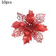 Glitter Artifical Christmas Flowers Christmas Tree Decorations For Home Fake Flowers Xmas Ornaments New Year Decor - EX-STOCK Canada