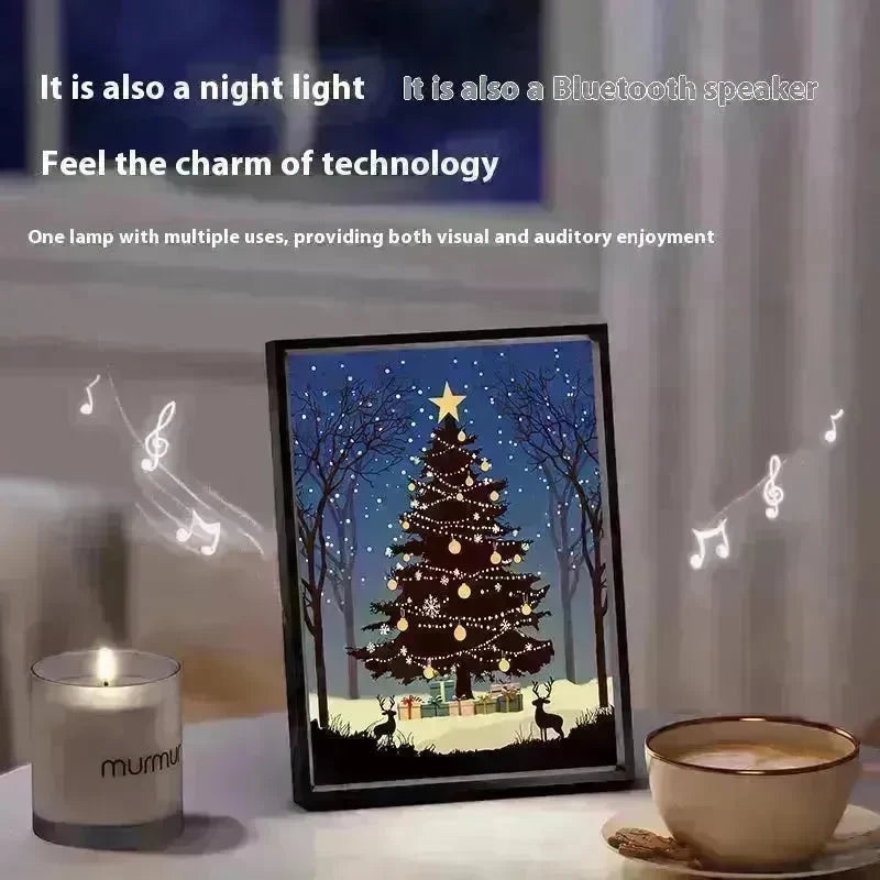 2024 New Luminous Christmas Tree Painting decorations Bluetooth Speaker integrated Gift Ideas - EX-STOCK CANADA