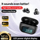 AI ear-mounted Bluetooth headset with touch screen in black and silver