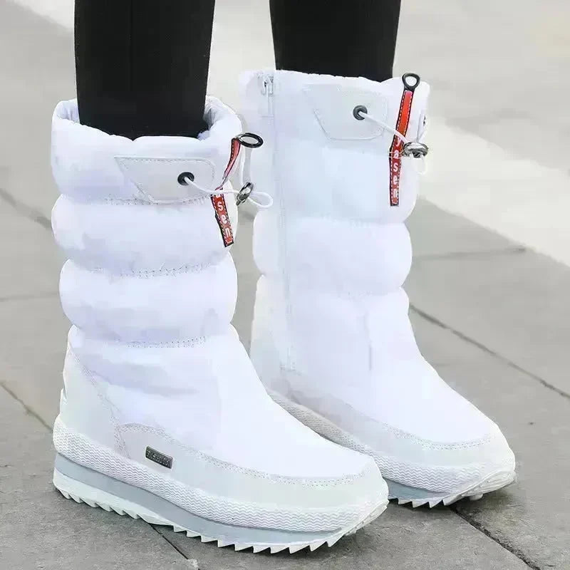 Winter New Plus Velvet Thick Cotton Shoes Thermal Middle Tube Waterproof Non-slip Boots - EX-STOCK CANADA