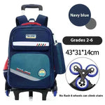 Portable Burden Alleviation Bull Wheel Trolley Schoolbag Bookbag for Boy and Girl - EX-STOCK CANADA