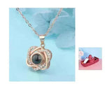 Hot Valentine's Day Gifts Metal Rose Jewelry Gift Box Necklace For Wedding Girlfriend Necklace Gifts - EX-STOCK CANADA