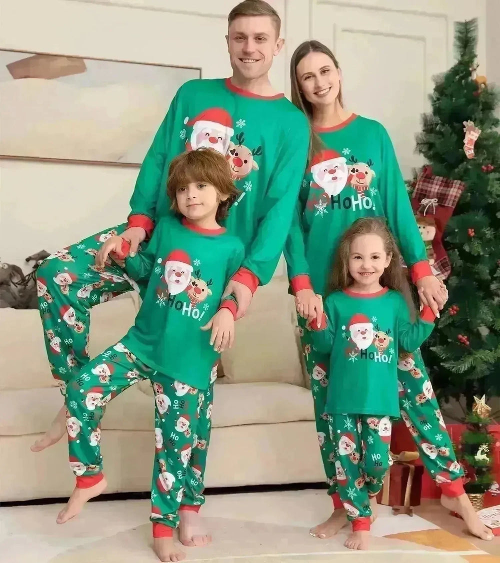 Christmas Pajamas For Family Matching Family Christmas PJs Sets Santa Claus Printed Top Sleepwear - EX-STOCK CANADA