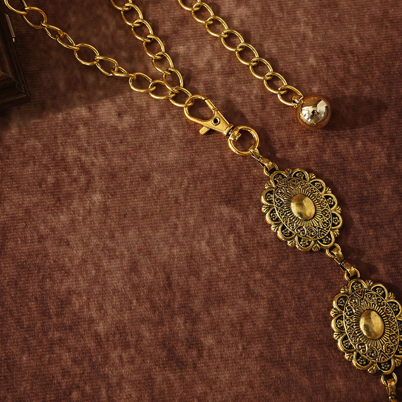 Women's Fashion Retro Carving Metallic Belt EX-STOCK
