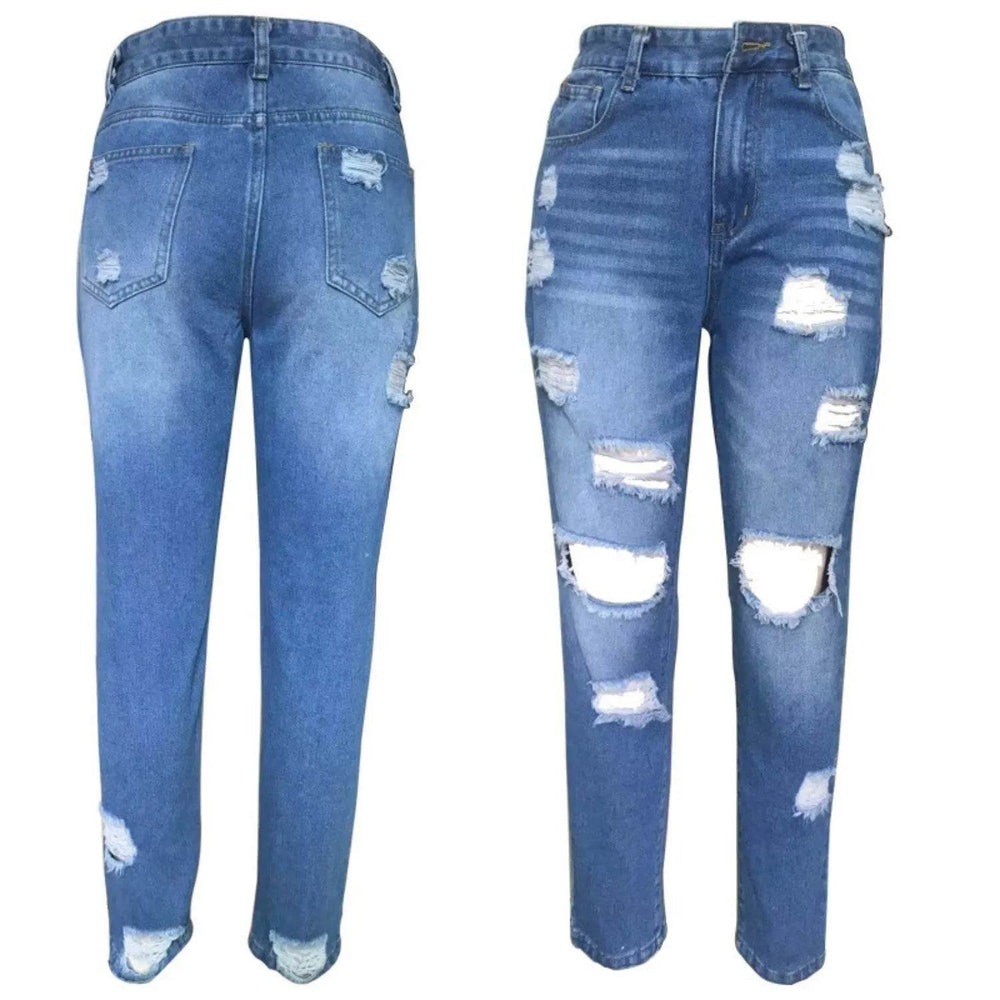 Ripped Slim Fit Baggy Jeans Pant For Women - EX-STOCK Canada