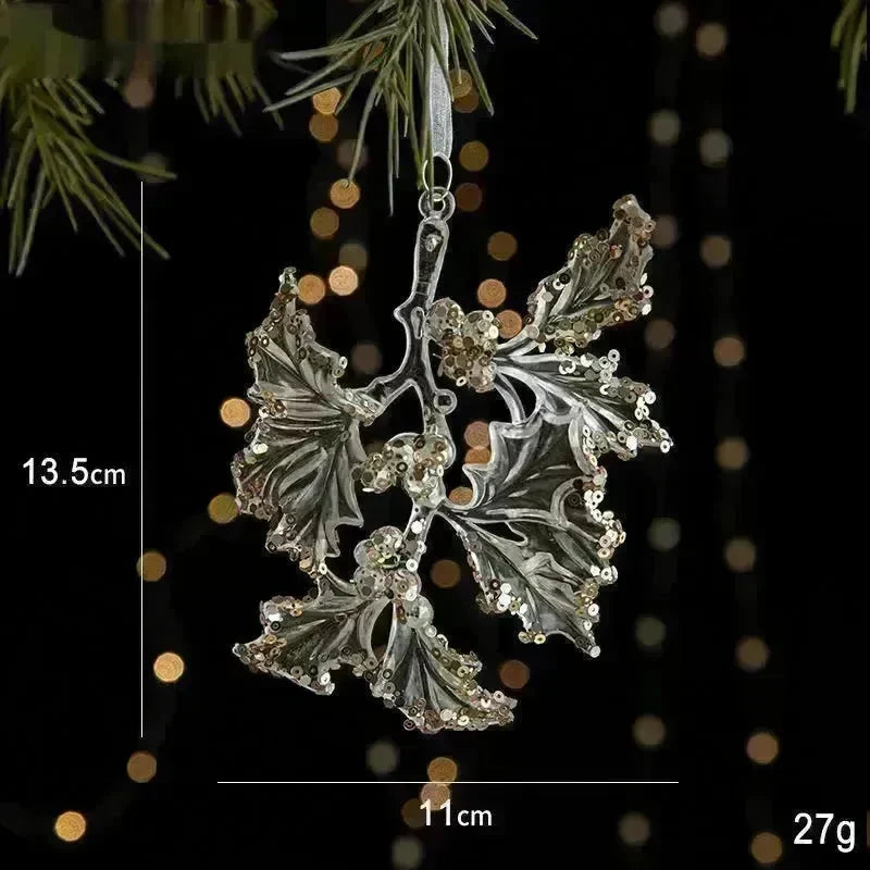 Christmas Decorations Sequins Acrylic Transparent Pendant - EX-STOCK CANADA