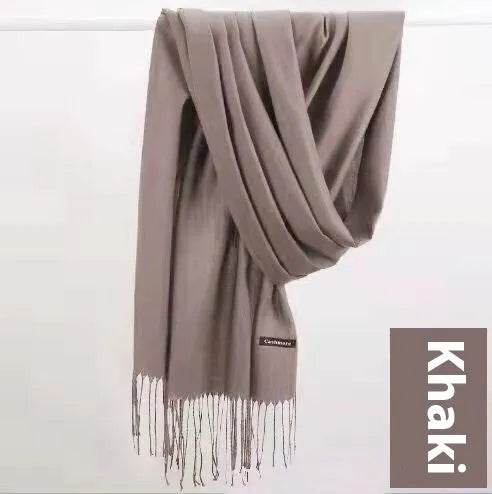 Pure Color Warm Keeping Scarf All-match Cashmere Shawl - EX-STOCK Canada