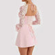 Women Fashion Corset Lace Long Sleeve Dress Charming Y2K Backless Lace up  Short  Mini Dress Low Back Mini Dress for Cocktail Evening Party Events. - EX-STOCK CANADA