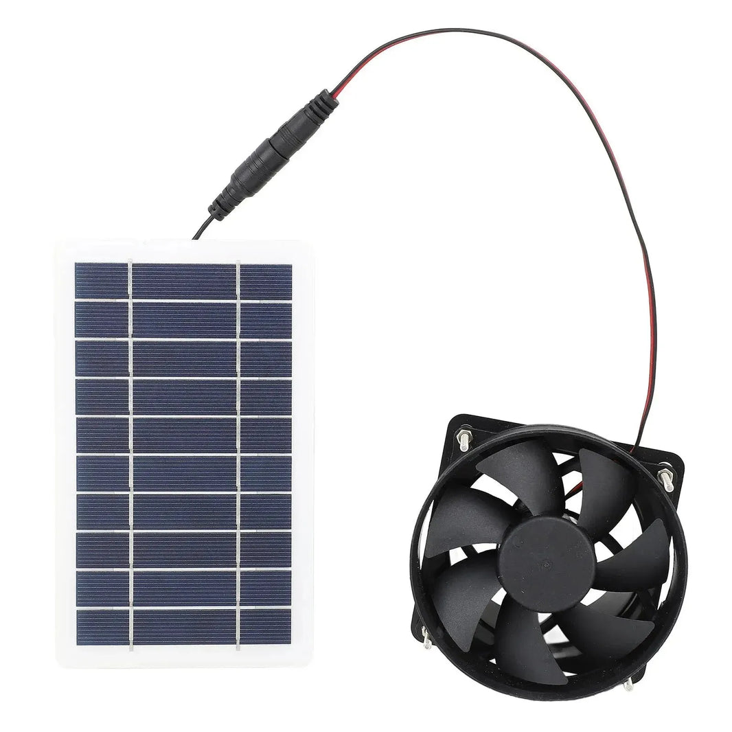 10W Solar Panel Powered Fan Kit Monocrystalline Silicon Solar Powered Exhaust Fan Portable Silent Solar Panel Fan for Outdoor - EX-STOCK CANADA