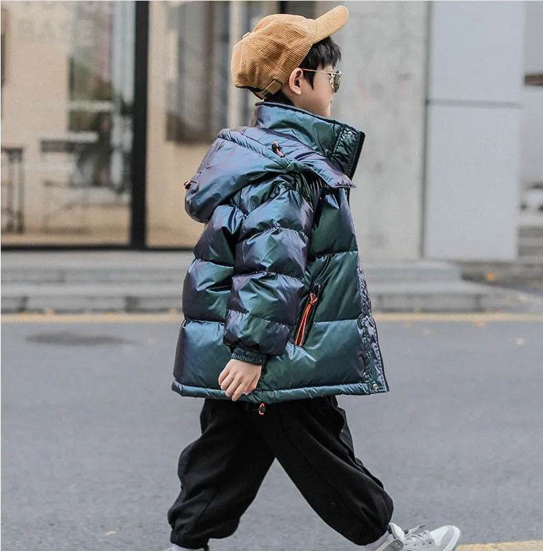 Western Style Big Kids Thick Winter Children's White Duck Down Jacket - EX-STOCK Canada