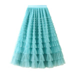 Cake Skirt Women's White Gauze long Layered tulle Skirt - EX-STOCK Canada