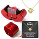 Fashion Jewelry Box Red Apple Christmas Gift Necklace Eternal Rose For Girl Mother's Day Valentine's Day Gifts With Artificial Flower Rose Flower Jewelry Box - EX-STOCK CANADA