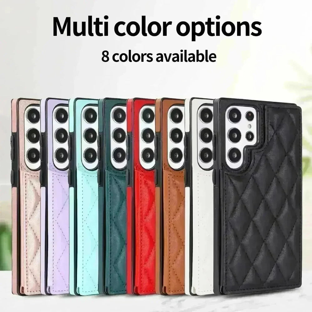 Plaid Double Buckle Phone Case Protective Case - EX-STOCK CANADA