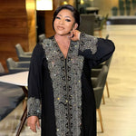 Dress Middle East Muslim Style Robe Fashion V-neck Hot Drilling - EX-STOCK Canada